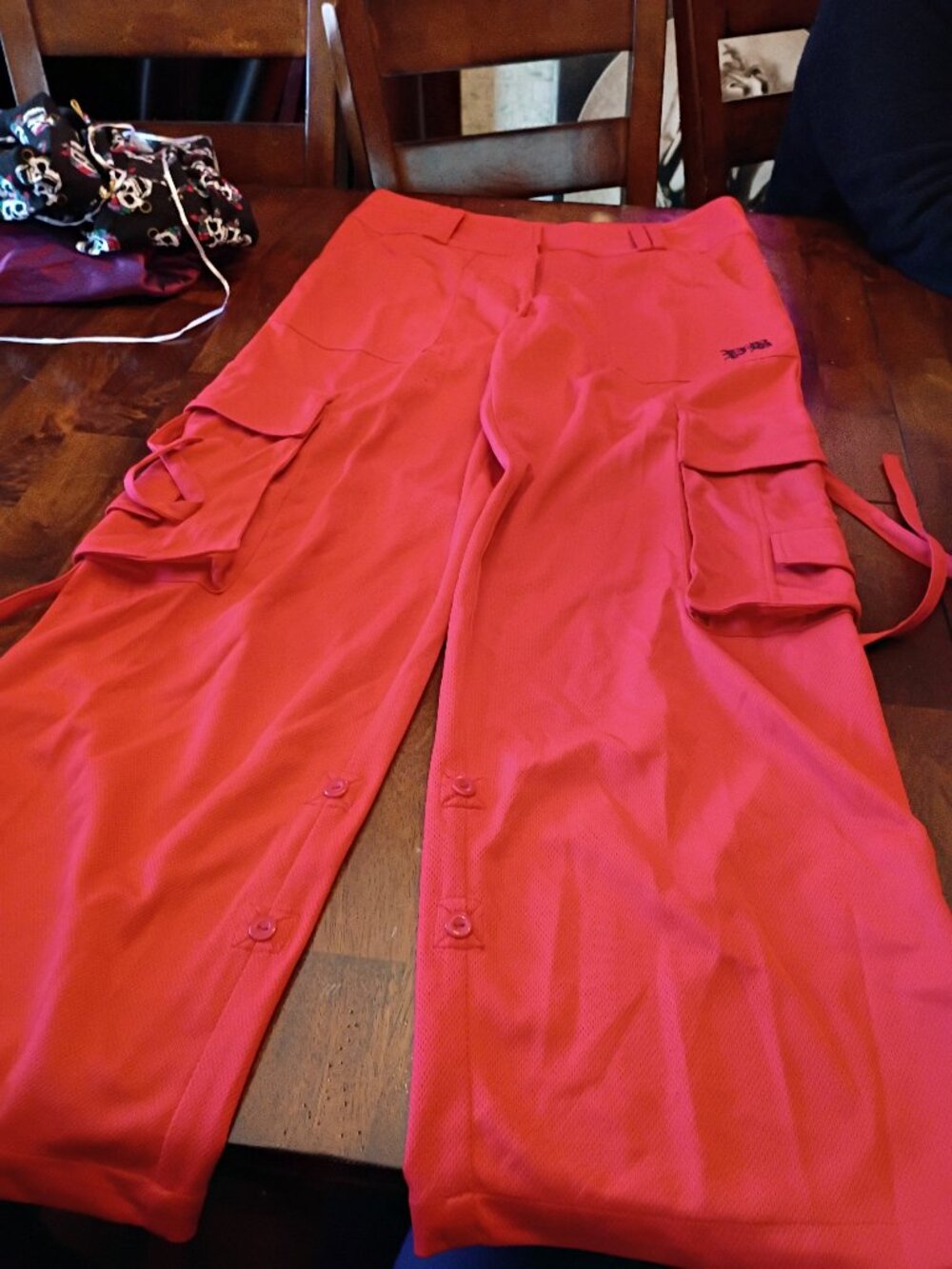 Powder Blue Parachute Style Pants